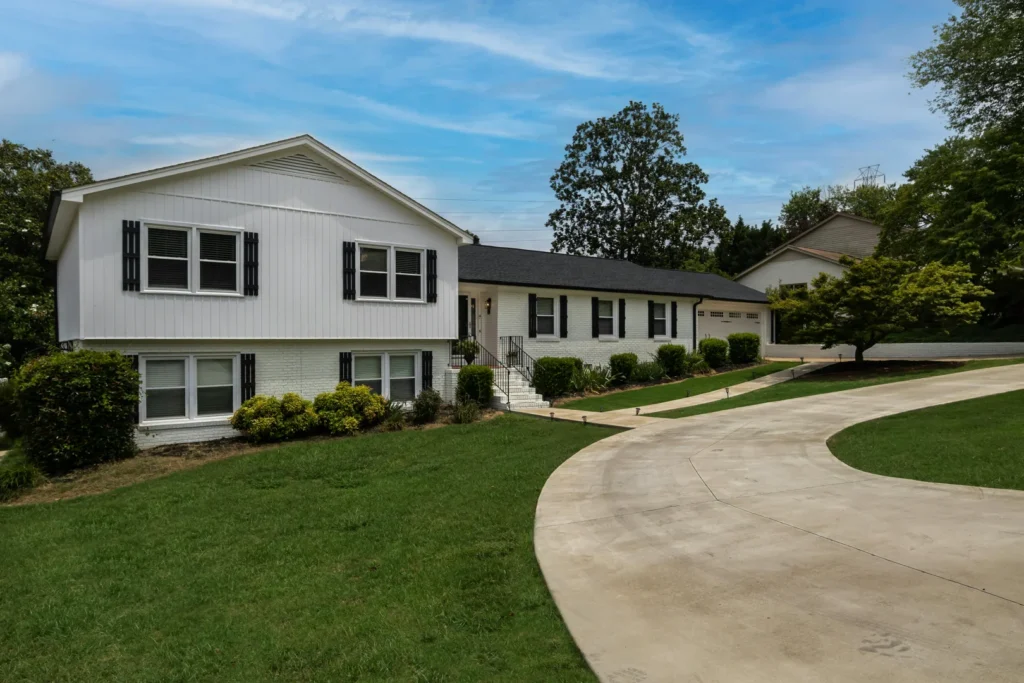 split level renovation exterior transformation - Split level renovation
