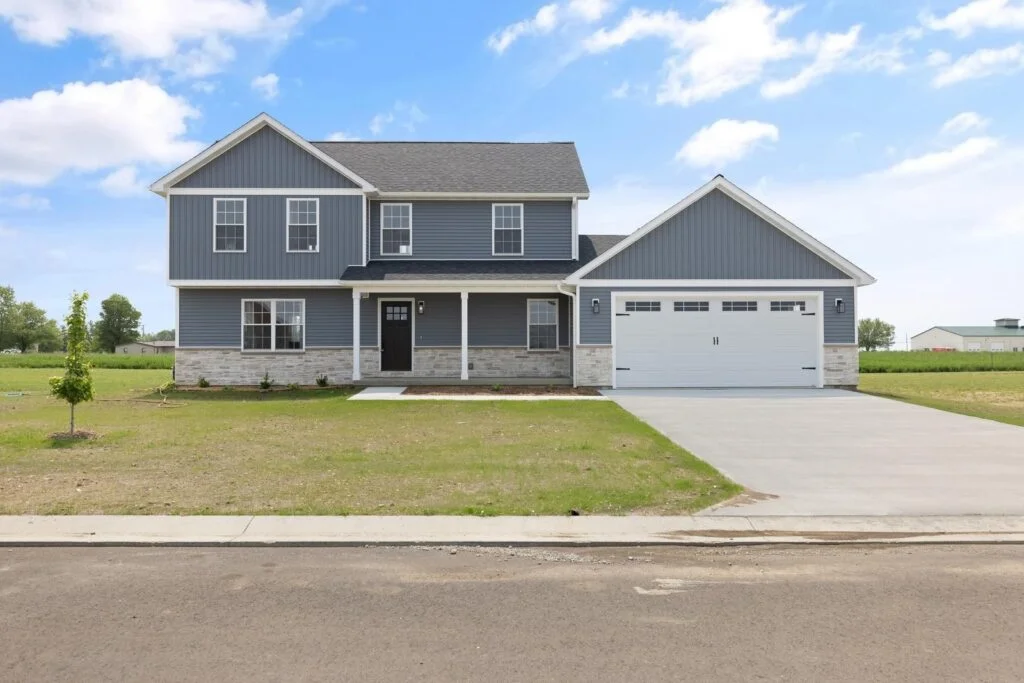 Building a new house luxury custom home exterior Illinois
